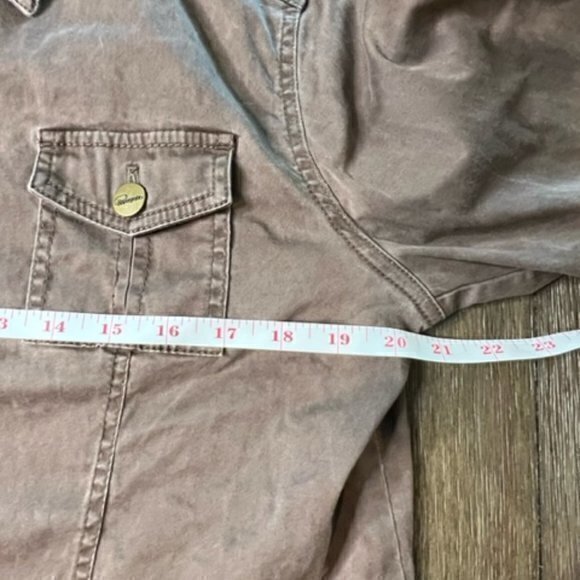 BUNDLE 3 FOR $18 Womens Brown Jacket Large Button Up Four Pocket Western - Picture 7 of 13